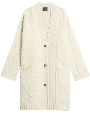 Woolrich Aran-Knit Coat - White