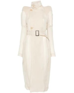 Rick Owens Maria Trench Coat - White