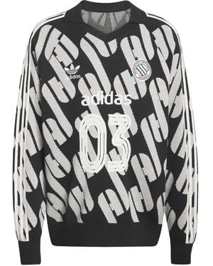 adidas Pullover Mit Logo-Intarsie - Grau