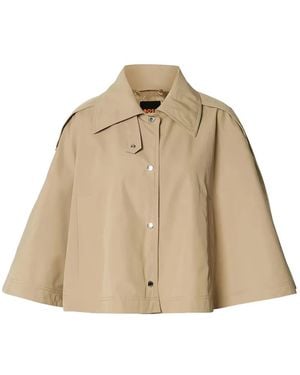 BOSS C_Clari Buttoned Cape - Natural