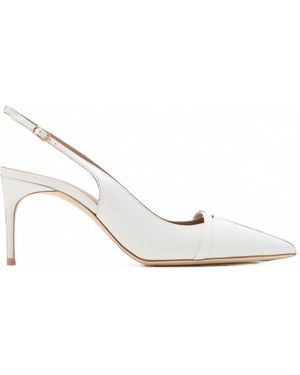 Malone Souliers Schiffer Leather Slingback Court Shoes - White
