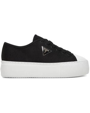Guess Joezi Platform Toe Cap Trainers - Black