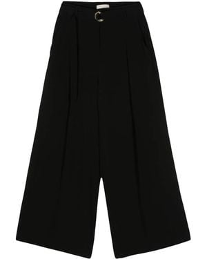 Ulla Johnson Belted Crepe Palazzo Pants - Black