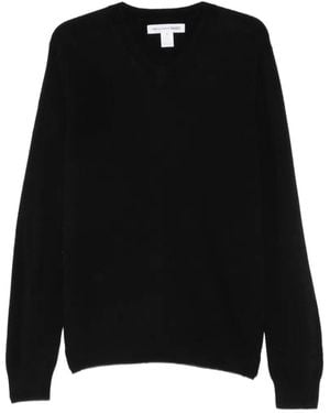 Comme des Garçons V-Neck Sweater - Black