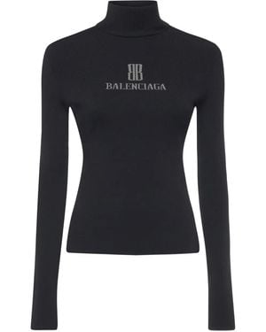 Balenciaga タートルネック トップ - ブルー