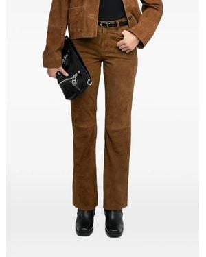 Zadig & Voltaire Pistol Suede Pants - Brown