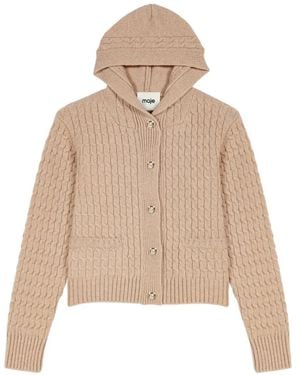 Maje Cardigan Mit Zopfmuster - Natur