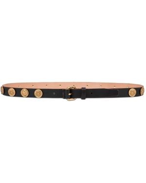 Moschino Medallion-Embellished Belt - White