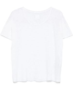 120% Lino T-Shirt aus Leinen - Weiß