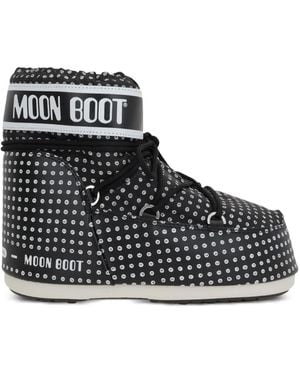 Moon Boot Logo-Print Snow Boots - Black