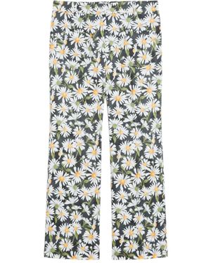 Weekend by Maxmara Arten Floral-print Trousers - ホワイト