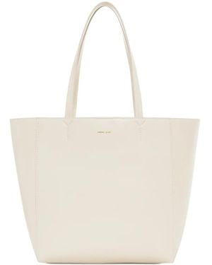 Anine Bing Small Elly Leather Tote Bag - White