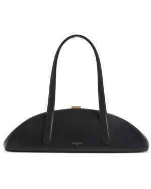 Mugler Sac Porté Épaule En Cuir Lua - Black
