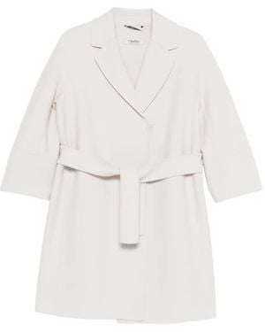 Max Mara Jas Met Gestrikte Zijkant - Wit