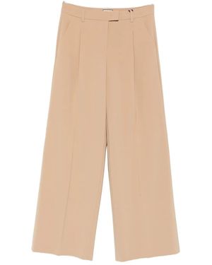 Seductive Pleated Trousers - Natural
