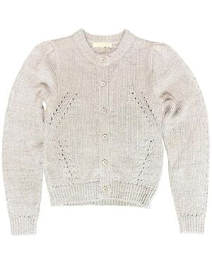 Ulla Johnson Cardigan Delphina À Manches Bouffantes - White