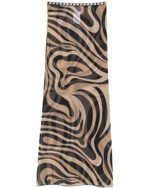 PUCCI Marmo Print Maxi Skirt - Natural