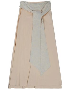 OSCAR THE COLLECTION Wrap-Around Maxi Skirt - White