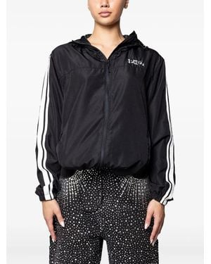 PROTOTYPES Stripe-Detail Hooded Jacket - Black