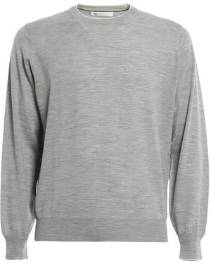 Brunello Cucinelli Crew-Neck Long-Sleeve Sweatshirt - Grey