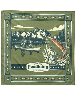 Pendleton Pañuelo Lakeside De Algodón Con Motivo Gráfico - Verde