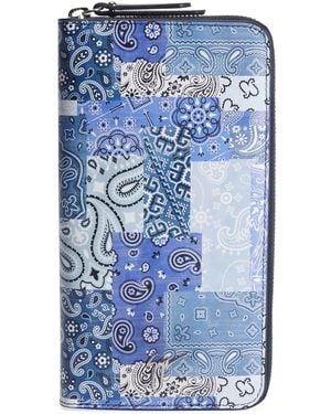Giuseppe Zanotti Portemonnaie Mit Bandana-Print - Blau