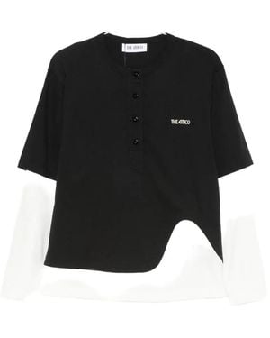 The Attico Double-Layered Asymmetric T-Shirt - Black