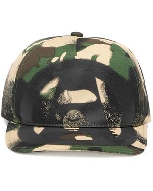 A Bathing Ape Camouflage Baseball Cap - Green