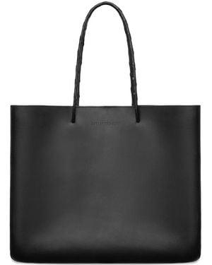 Situationist Shopper Met Geweven Handvat - Zwart