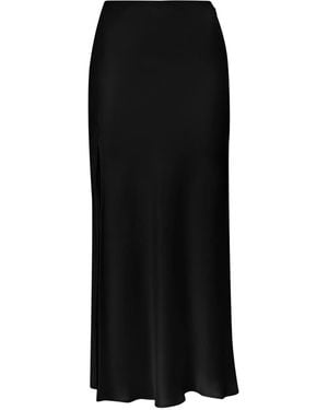 LAPOINTE Bias-Cut Midi Skirt - Black