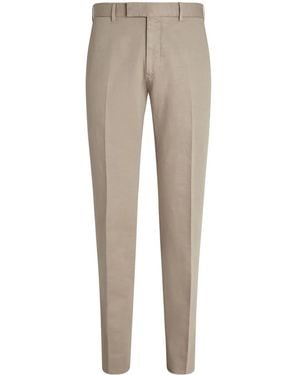 ZEGNA Summer コットンリネン チノパンツ - ナチュラル