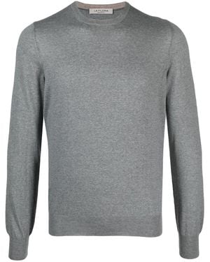 Fileria Round-Neck Virgin-Wool Jumper - Grey