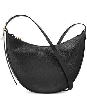 Longchamp Bandolera Le Foulonné Pequeña De Piel - Negro