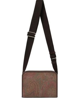 Etro Small Arnica Paisley Messenger Bag - Brown