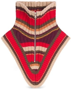 Dries Van Noten Wool Zip Collar - Red