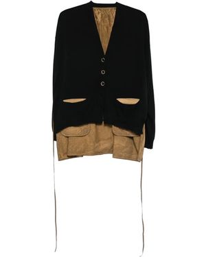 Uma Wang Cotton And Silk Cardigan - Black