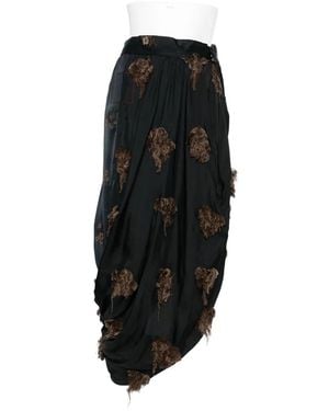 Uma Wang Embroidered Skirt - ブラック