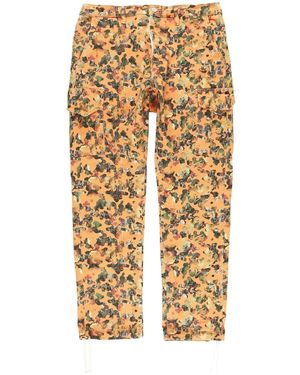 Purple Brand Graphic-Print Cargo Pants - Natural
