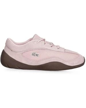 Lacoste Net Low Suede Sneakers - Pink