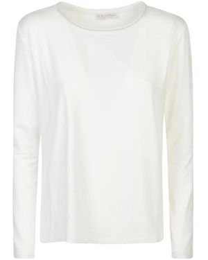 Le Tricot Perugia デコラティブネック Tシャツ - ホワイト