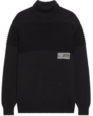 Gcds Ribbed Roll-Neck Sweater - Black