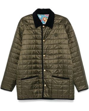 Drole de Monsieur Reversible Padded Floral Jacket - Green