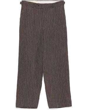 CALMLENCE No Pleated Wide-Leg Pants - Gray