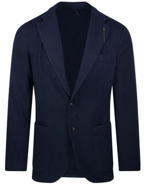 Santaniello Single-Breasted Blazer - Blue