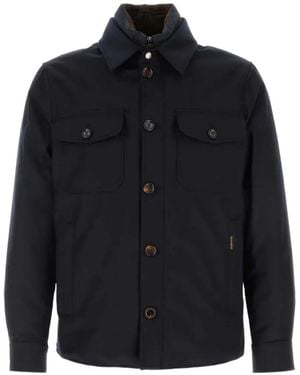 Moorer Dasson Shirt Jacket - Blue
