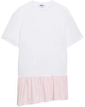 MSGM Ruffled Mini Dress - Pink