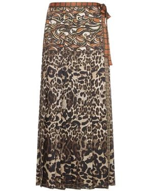 Pierre Louis Mascia Doxgr Pleated Maxi Skirt - Natural