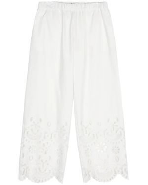 Stylein Jamie Broderie-Anglaise Trousers - White