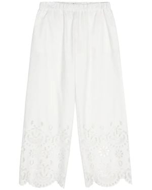 Stylein Jamie Broderie-Anglaise Pants - White