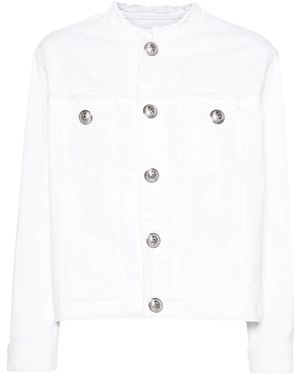 Zadig & Voltaire Kaely Frayed Denim Jacket - White